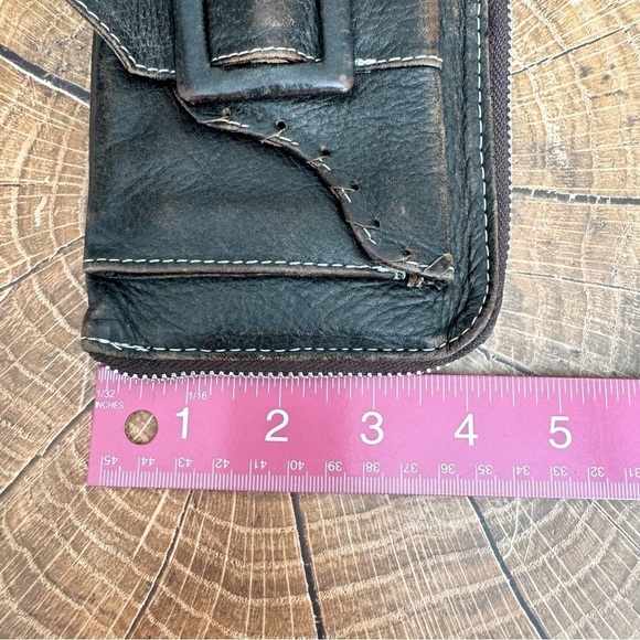 Handmade Leather Wallet Full Zip - Picture 8 of 14
